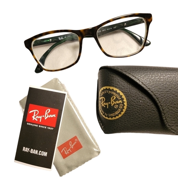 Ray Ban Optics Rb 5279 5974  Eyeglasses Frames Tortoise Green UNISEX - Picture 1 of 12